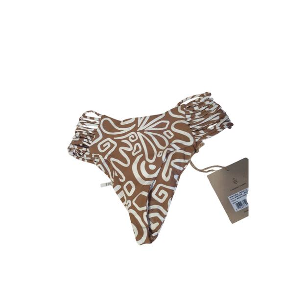 Stone Fox Swim Simone Bikini Bottom Rawhide Swirl Small Spring break Beach Pool - Picture 1 of 3
